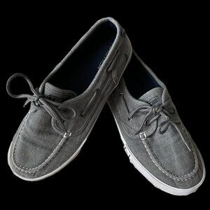 Nautica Boy’s Gray & White Boat Shoes